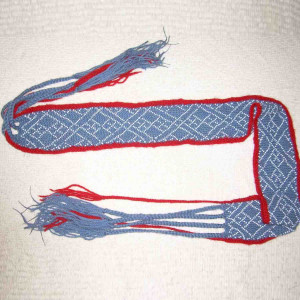 Fingerwoven  sash 1604